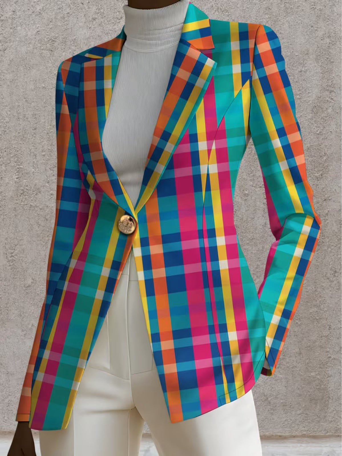 Carlotta | Blazer de Alfaiataria Xadrez