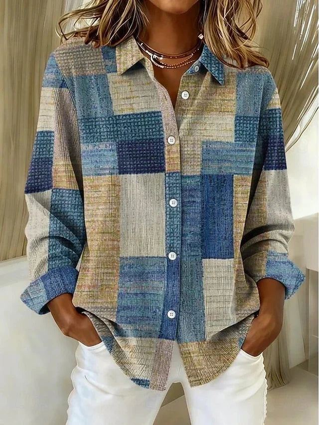 Deanna | Blusa patchwork com blocos de cor