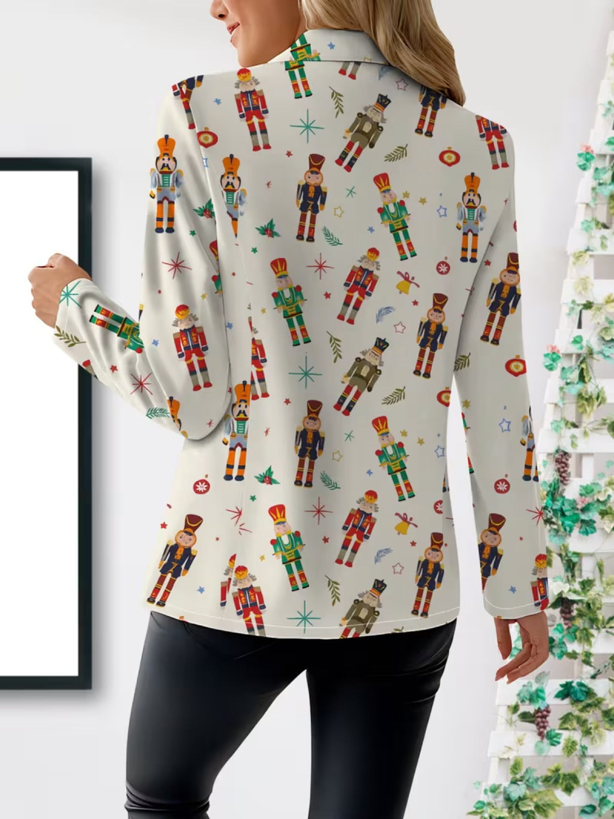 Kathleen | Blazer de Alfaiataria com Estampado Festivo